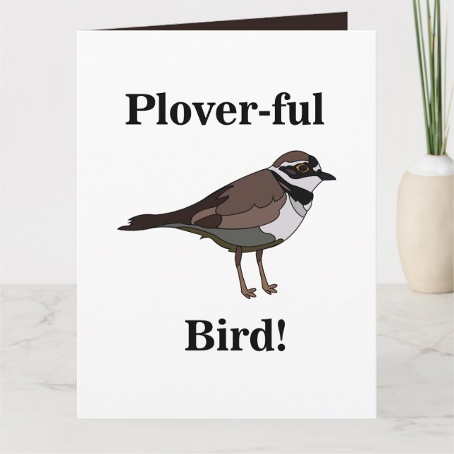 Plover Bird Funny Birding Birder  Card (Front)