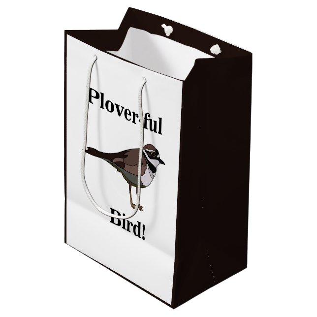 Plover Bird Funny Birding Birder  Medium Gift Bag (Front Angled)