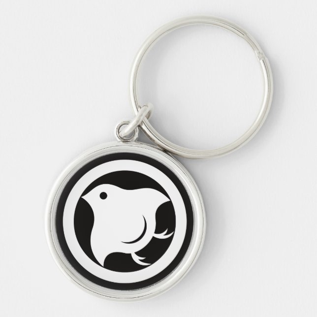  Plover in circle Keychain (Front)