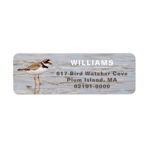Plover Shore Bird Return Address Label