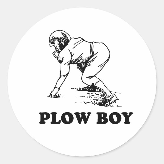 Plow Boy Classic Round Sticker (Front)