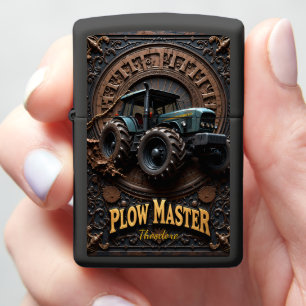 Plow Master Tractor Antique Zippo Lighter