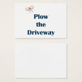 Plow The Driveway Reminders (Front & Back)