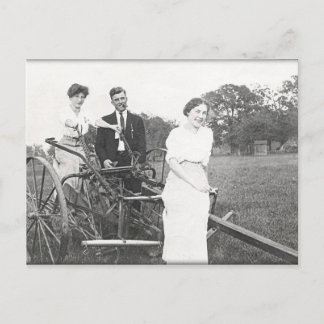 Plowing in a Dress Postcard