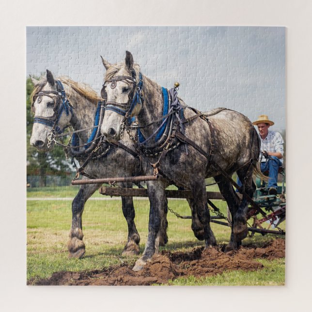 Plowing The Field Jigsaw Puzzle (Vertical)