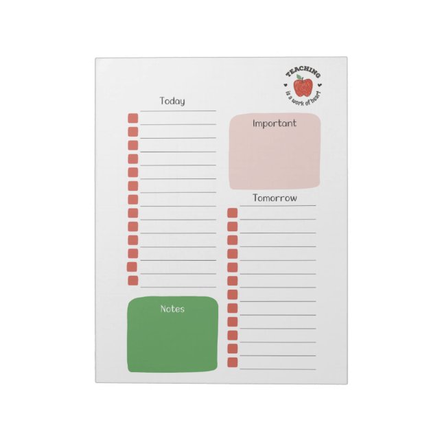 PLR Teacher to Do List  Notepad (Rotated)
