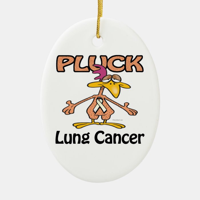 Pluck Lung Cancer Awareness Design Christmas Ornament