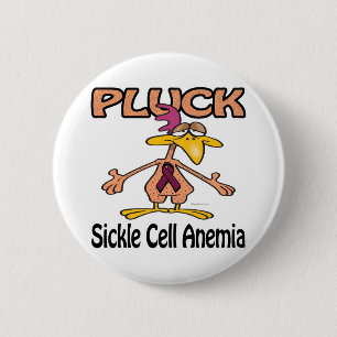 Pluck Sickle Cell Anemia Awareness Design Button