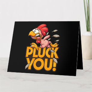 Pluck You Illustrated Plucked Chicken Running Scar Card