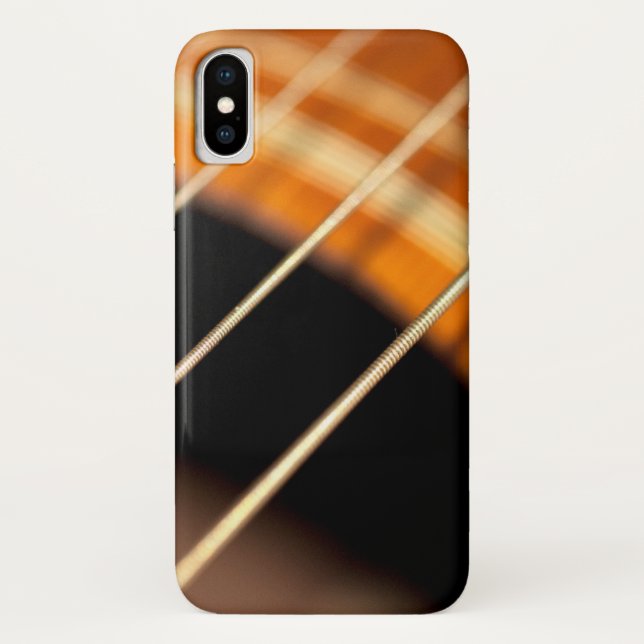 Plucked Vibrating Acoustic Guitar Strings Case-Mate iPhone Case (Back)
