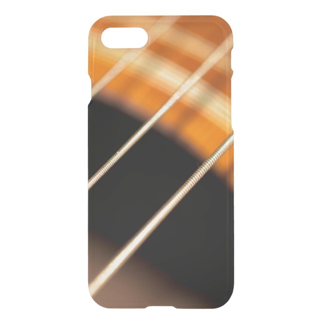 Plucked Vibrating Acoustic Guitar Strings Uncommon iPhone Case (Back)