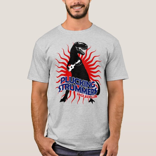 PLUCKING STRUMMERS DINO T-SHIRT (Front)