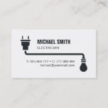 Plug And Light Bulb Electrician Business Card at Zazzle