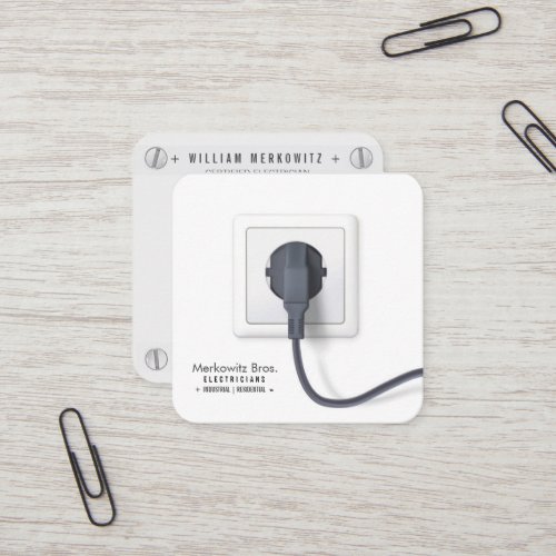 plug and socket electrician business card