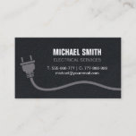 Plug And Wire Electrician Electrical Texture Business Card at Zazzle
