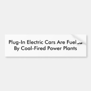 Plug-In Electric Cars Bumper Sticker