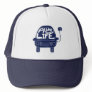 Plug Life Cute Navy Blue Electric Car Trucker Hat