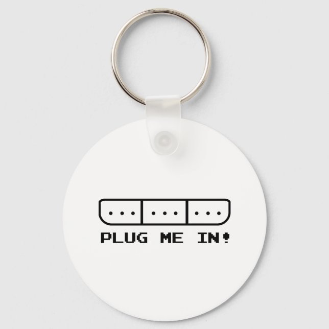 Plug Me In Keychain (Front)