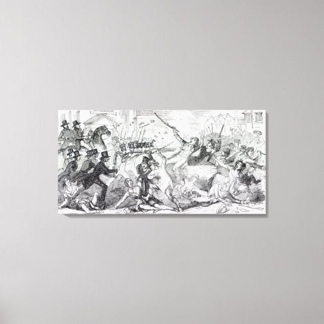 Plug Plot Riot in Preston Canvas Print (Front)