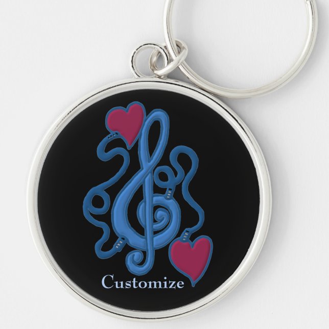 Plugged In To Music Blue Note Key Chain 2 (Front)