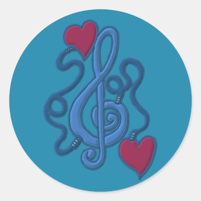 Plugged In To Music Blue Note Stickers (Front)