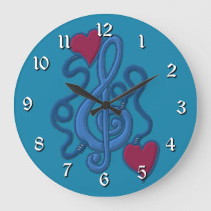 Plugged In To Music Blue Note Wall Clock