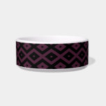 Plum and black diamond pattern bowl<br><div class="desc">Plum and black diamond pattern</div>