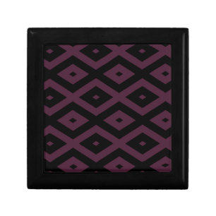 Plum and black diamond pattern gift box