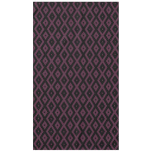 Plum and black diamond pattern tablecloth