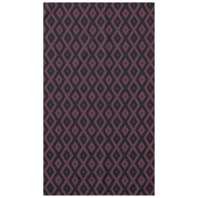 Plum and black diamond pattern tablecloth (Front)