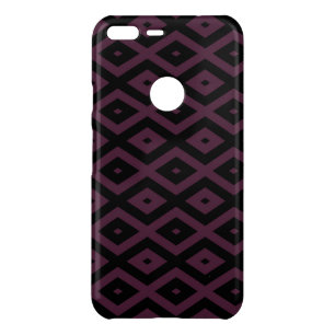 Plum and black diamond pattern uncommon google pixel XL case