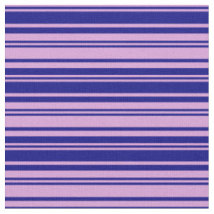 Plum and Blue Colored Striped Pattern Fabric