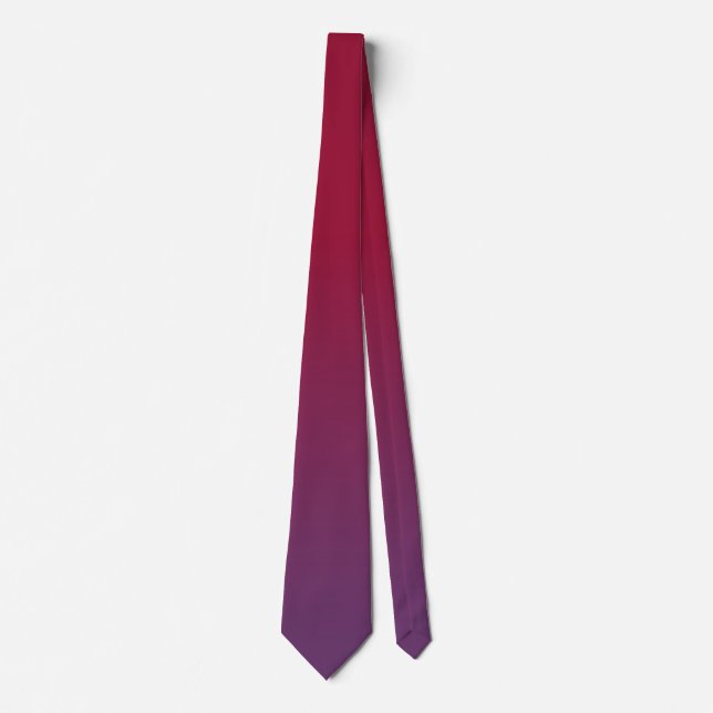 Plum and burgundy ombre neck tie (Front)