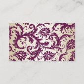 Plum and Champagne Damask Placecards (Back)