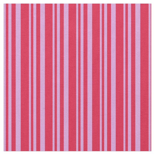 Plum and Crimson Colored Stripes Pattern Fabric (Close Up)