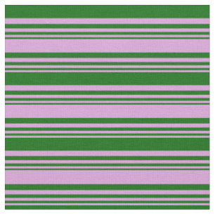 Plum and Dark Green Colored Lined Pattern Fabric