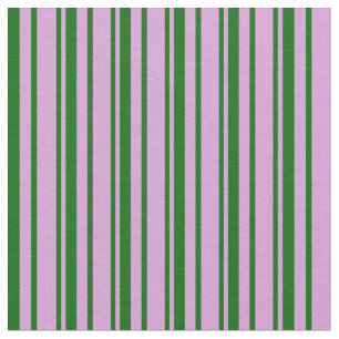 Plum and Dark Green Colored Lines Pattern Fabric