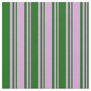 Plum and Dark Green Colored Striped/Lined Pattern Fabric