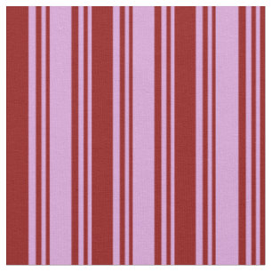 Plum and Dark Red Lines/Stripes Pattern Fabric