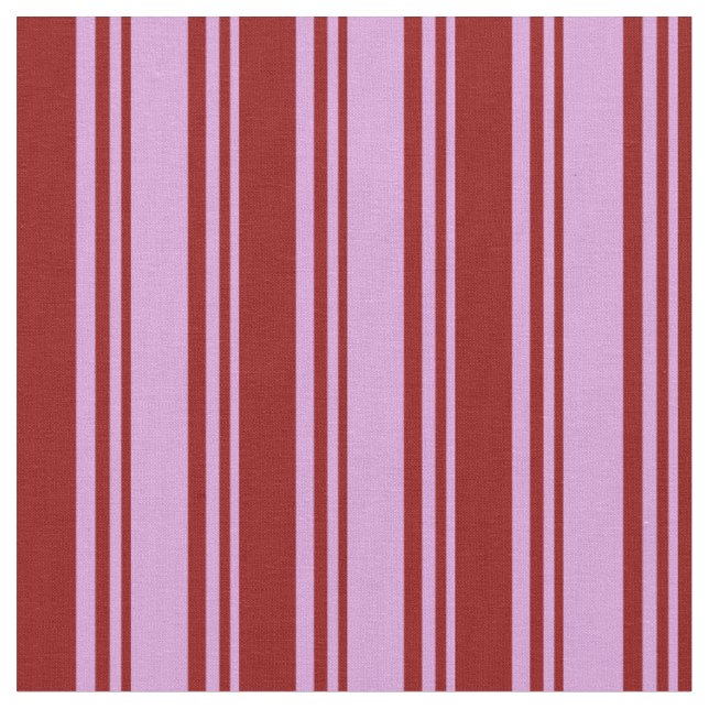 Plum and Dark Red Lines/Stripes Pattern Fabric (Close Up)