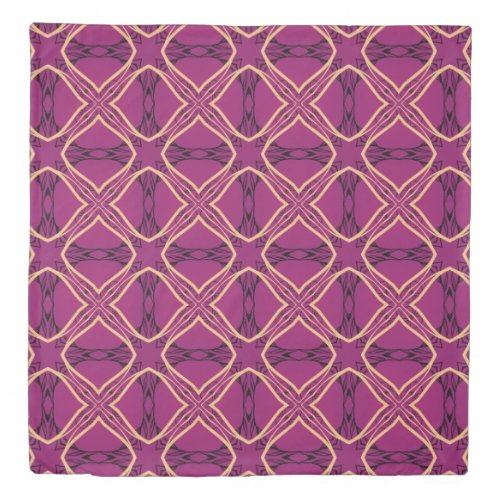 Plum and Gold with Black Detail Luxe Duvet Cover