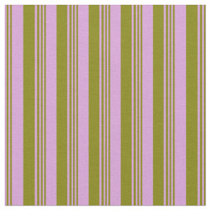 Plum and Green Colored Stripes Fabric