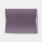 Plum and Pewter Envelope for Reply Card (Back (Top Flap))