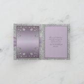 Plum and Pewter Floral Monogram Thank You Card (Inside)
