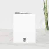 Plum and Pewter Floral Monogram Thank You Card (Back)