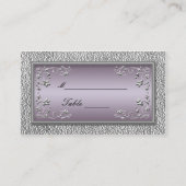 Plum and Pewter Floral Placecards (Back)
