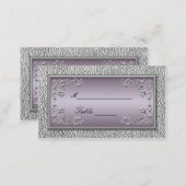 Plum and Pewter Floral Placecards (Front/Back)