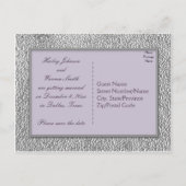 Plum and Pewter Floral Save the Date Postcard (Back)
