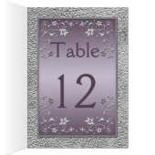 Plum and Pewter Floral Table Card (Inside (Right))