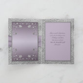 Plum and Pewter Floral Thank You Card (Inside)